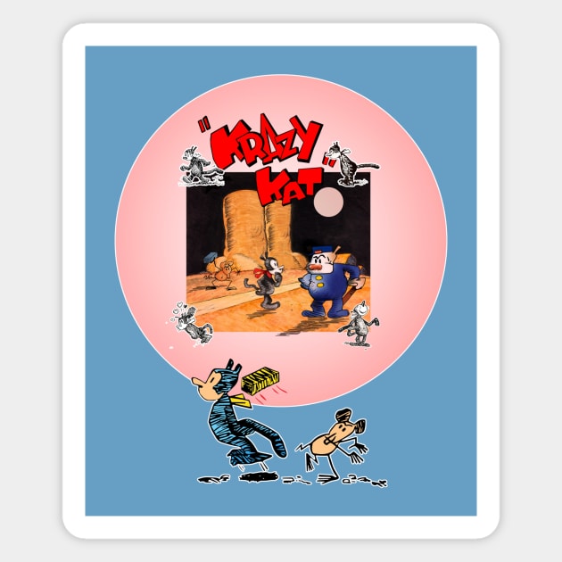 Krazy Kat - Comics in the Newspapers Magnet by enyeniarts